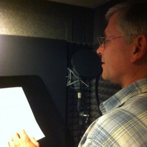 Sen. Johnson recording the radio address
