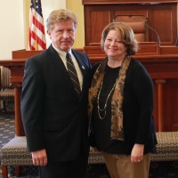 Sen. Diamond with Rev. Debra Girard of North Windham Union United Church of Christ 2.2.16