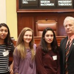 Sen. Dill welcomes Orono High School students to the Maine Senate