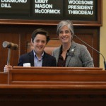 Senator Breen welcomes Yarmouth Student as Page