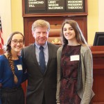 Sen. Diamond welcomes Windham High School exchange students to the Maine Senate