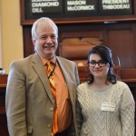 Sen. Dill welcomes Hichborn Middle School student to the Maine Senate