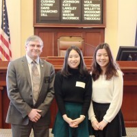 Sen. Johnson with Hana Hirano and Amy Tran 3.31.16