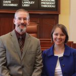 Sen. Bellows welcomes Farmingdale Pastor to Maine Senate to give prayer