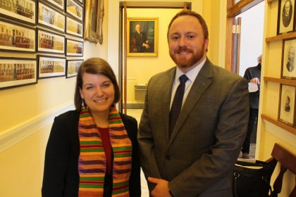 Sen. Libby with Reverend Longsdorf