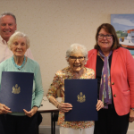 Sen. Pierce, Rep. Crockett present legislative sentiments to 100-year-old OceanView residents