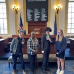 Sen. Duson welcomes Deering High School debaters to the State House