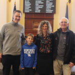 Sen. Brenner welcomes young Scarborough track star to the Maine Senate