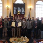 Sen. Nangle welcomes Windham High School boys’ basketball state champions to the State House