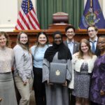 Sens. Brenner, Duson welcome Maine Model United Nations Conference Leadership Team to Maine State House