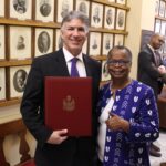 Sen. Duson welcomes Deering High Head Athletic Trainer to Maine Senate