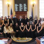 Westbrook legislators welcome the Westbrook High School Chamber Singers, jazz students and top seniors to the State House