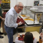 Sen. Ingwersen celebrates National School Lunch Week, serves lunch at Hollis Elementary School