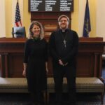 Sen. Brenner welcomes Reverend Gabriel Strawn from Redeemer Lutheran Church of Gorham to the Maine Senate