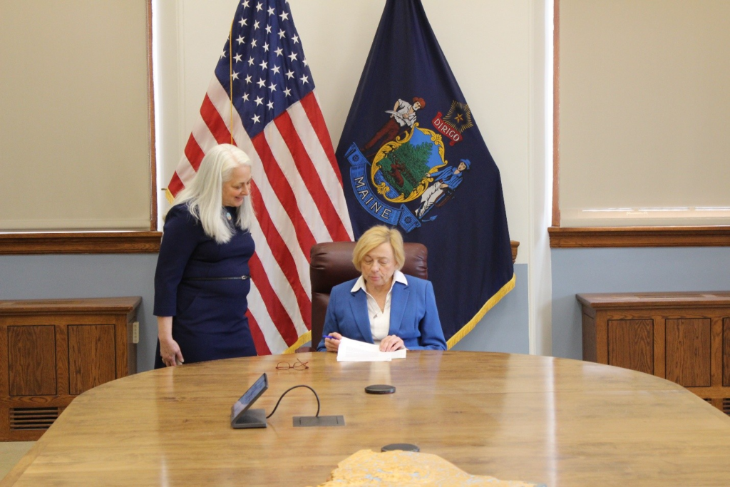 Sen. Denise Tepler attends ceremonial bill signing of LD 2140